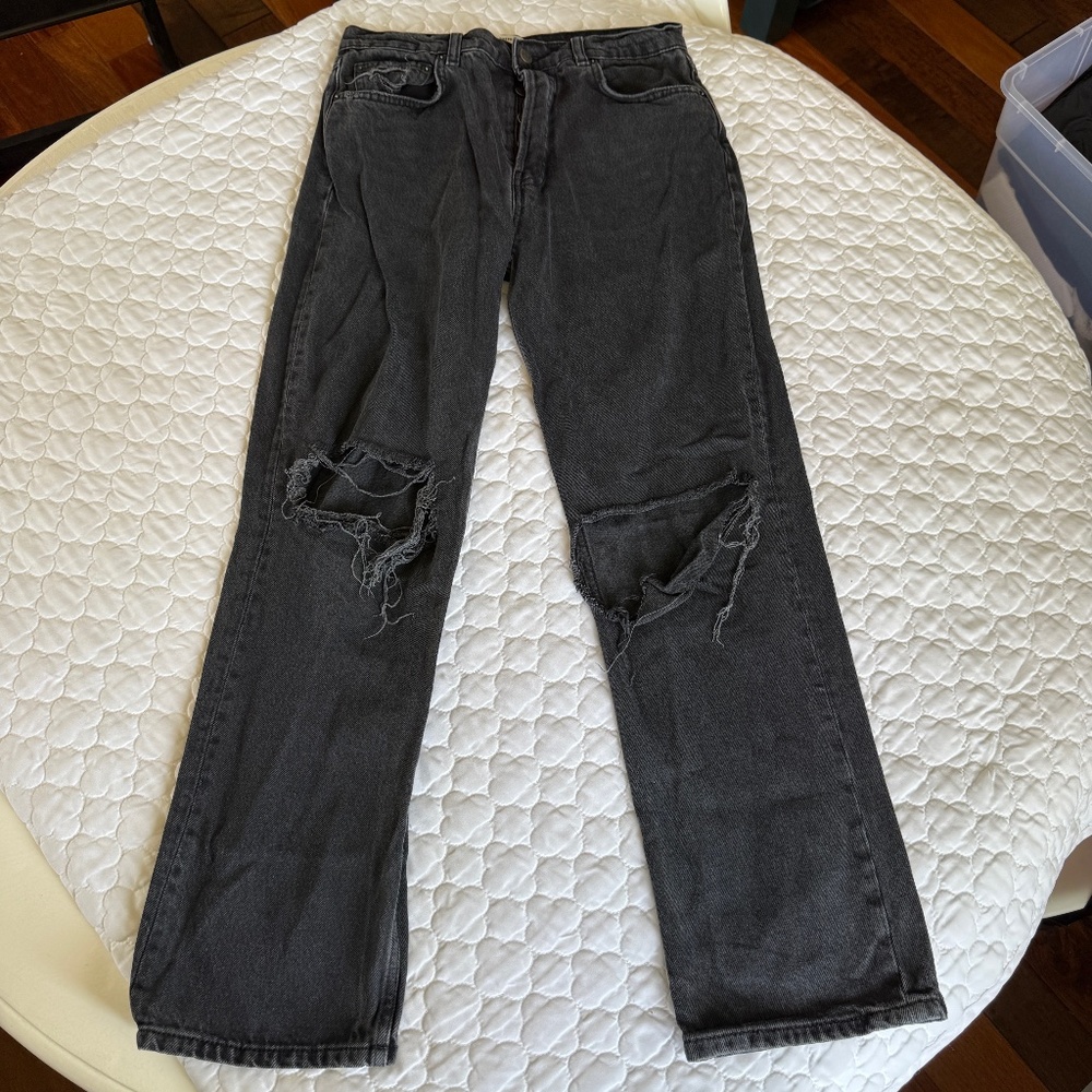Reformation Cynthia High Rise Straight Distressed Jeans Size 28